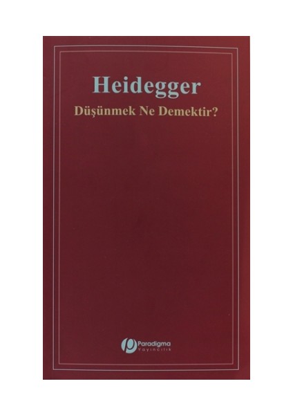 Düşünmek Ne Demektir?