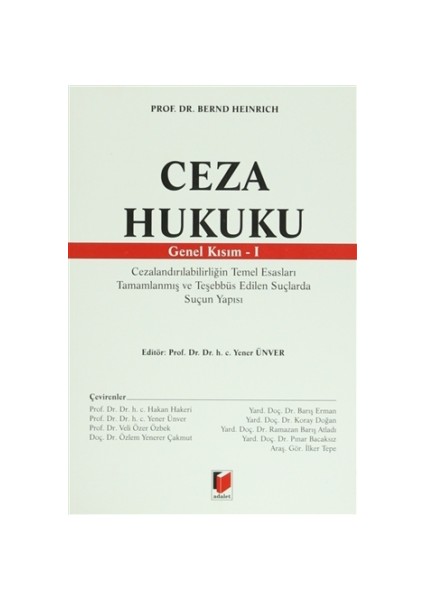 Ceza Hukuku Genel Kısım - 1