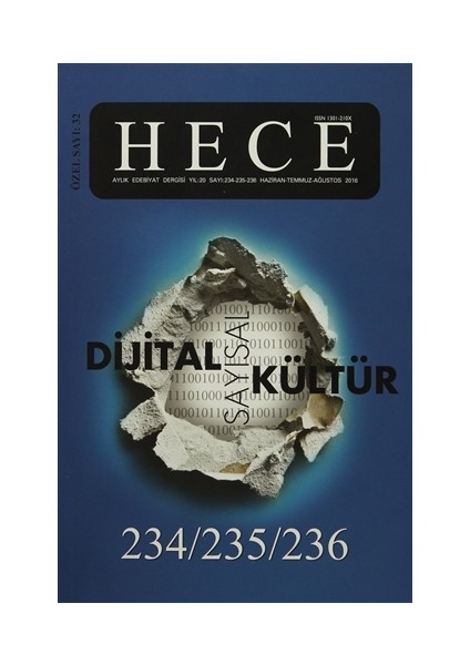 Aylık Edebiyat Dergisi Özel Sayıları: 234-235-236 Haziran-Temmuz-Ağustos 2016