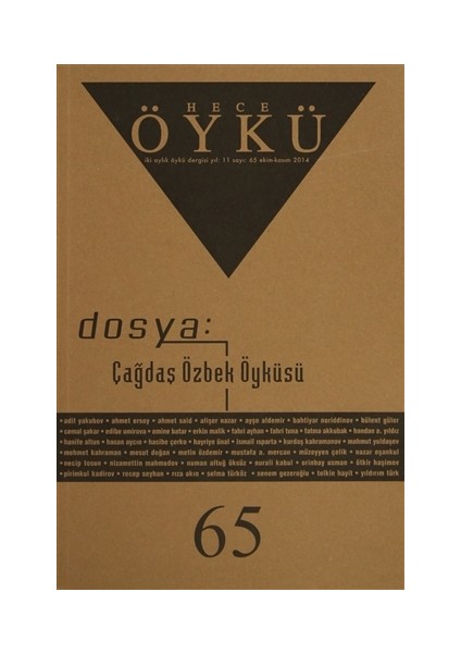 Öykü Dergisi Sayı: 65 Ekim - Kasım 2014