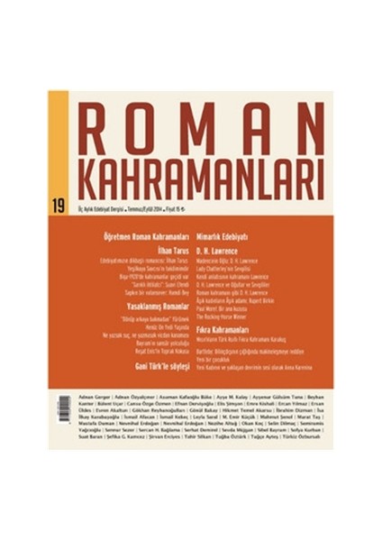 Roman Kahramanları Sayı: 19