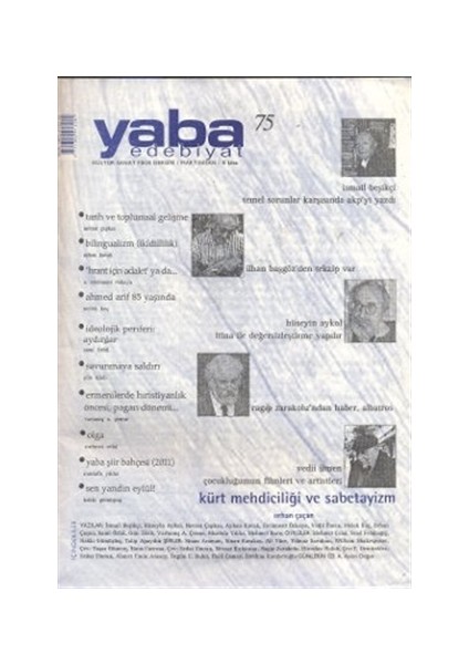 Yaba Edebiyat Dergisi Sayı: 75