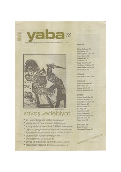 Yaba Edebiyat Dergisi Sayı: 78