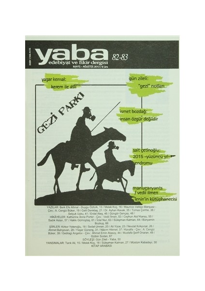 Yaba Edebiyat Dergisi Sayı: 82 - 83