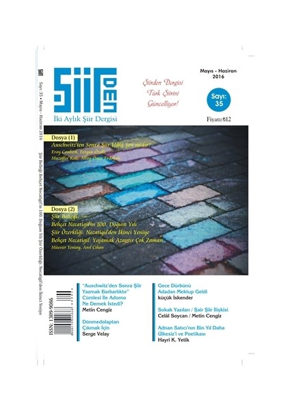 Şiirden İki Aylık Şiir Dergisi Sayı: 35 Mayıs-Haziran 2016