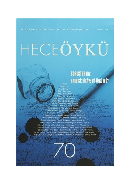 Öykü Dergisi Sayı : 70 Ağustos-Eylül 2015