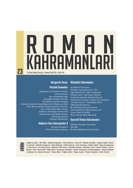 Roman Kahramanları Sayı : 23