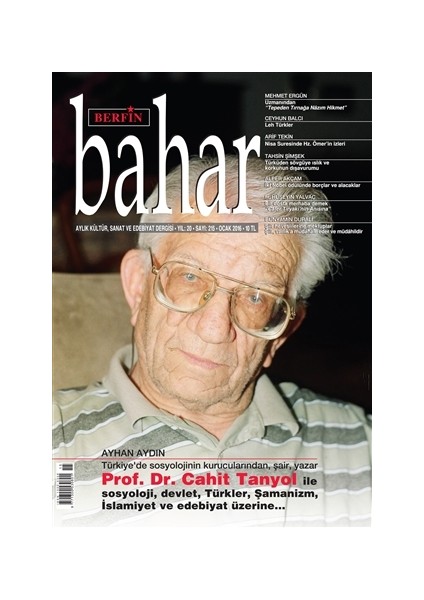 Aylık Kültür Sanat ve Edebiyat Dergisi Sayı : 215 Ocak 2016