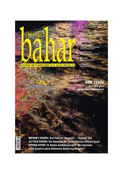 Aylık Kültür, Sanat ve Edebiyat Dergisi Sayı : 195