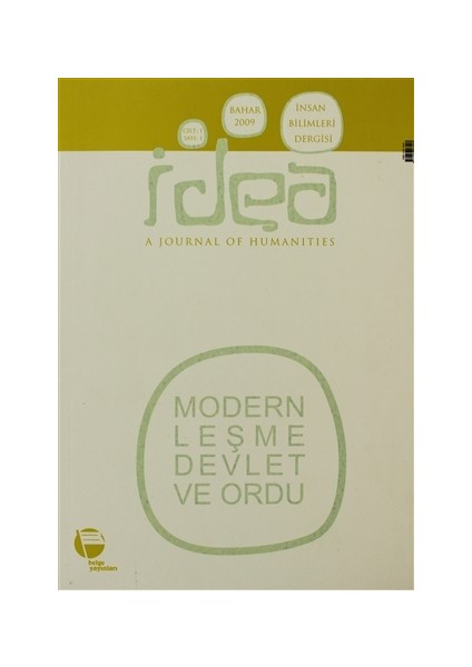 İdea Cilt: 1 Sayı: 1 İnsan Bilimleri Dergisi / A Journal of Humanities