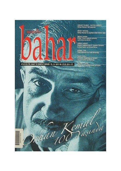 Aylık Kültür, Sanat ve Edebiyat Dergisi Sayı : 199
