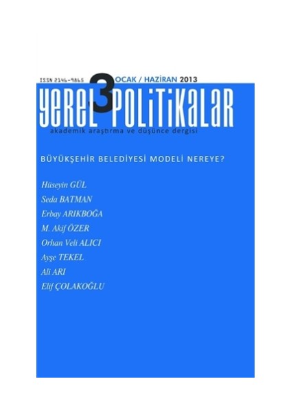 Yerel Politikalar Sayı: 3