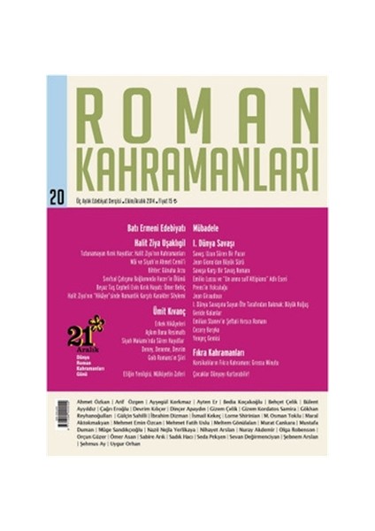 Roman Kahramanları Sayı: 20