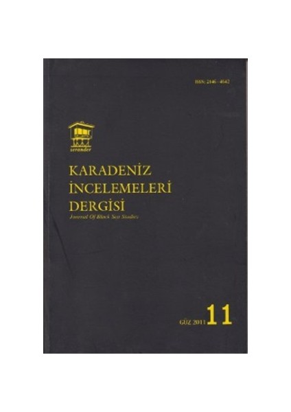 Karadeniz İncelemeleri Dergisi Sayı: 11