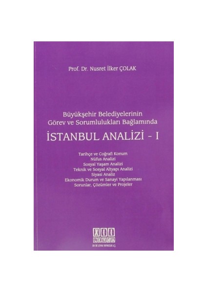 Büyükşehir Belediyelerinin Görev ve Sorumlulukları Bağlamında İstanbul Analizi - 1