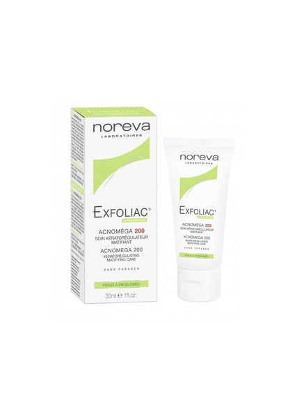 Exfoliac Acnomega 200 Keratoregulating Matifying Care 30Ml - Akneli Ciltler İçin Bakım Kürü