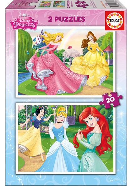 Disney Prensesler 2x20 Parça Puzzle