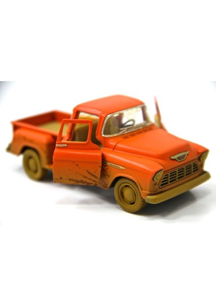 Turuncu - 1955 Chevy Stepside Pick-up 1:32 Çamurlu Metal Araba