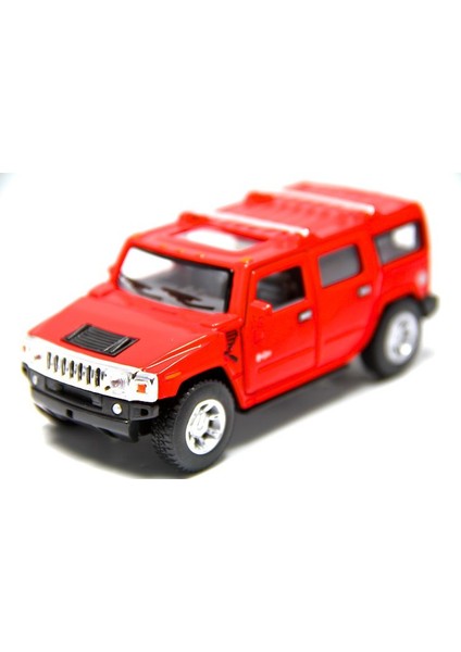 2008 Hummer H2 SUV (Kırmızı) 1:40 Metal Çek Bırak Araba