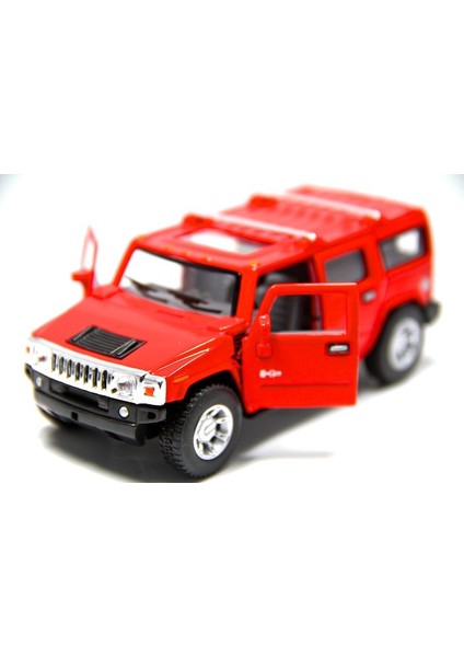 2008 Hummer H2 SUV (Kırmızı) 1:40 Metal Çek Bırak Araba modelleri