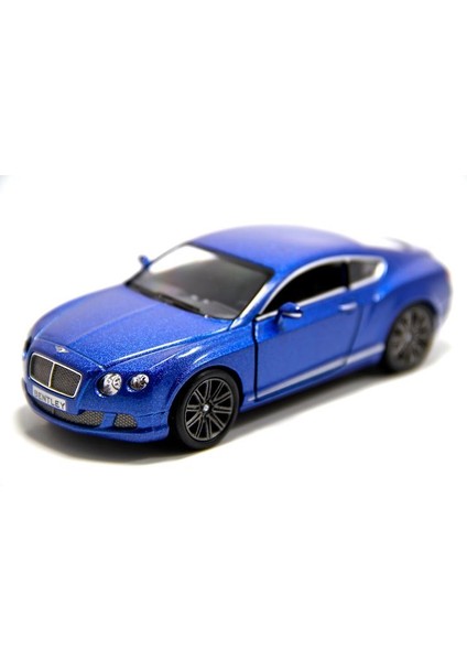 Mavi - 2012 Bentley Continental GT Speed 1:38 Çek Bırak Model Araba