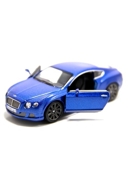 Mavi - 2012 Bentley Continental GT Speed 1:38 Çek Bırak Model Araba