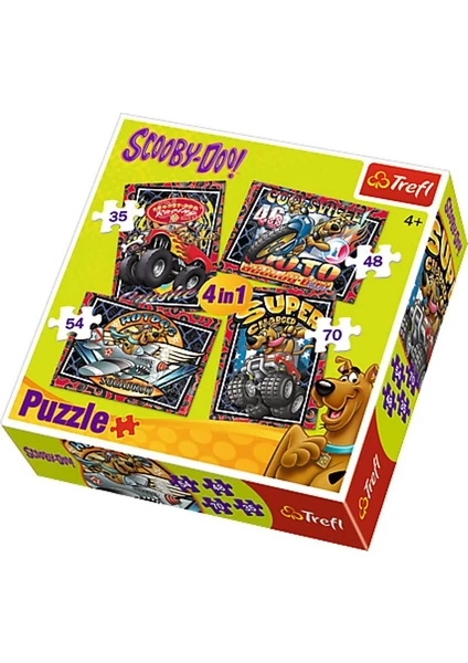 Scooby Doo 4'lü Puzzle (35+48+54+70 Parça)