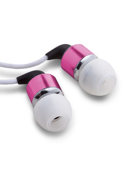 Max Metalik Earbuds Mikrofonlu Pembe