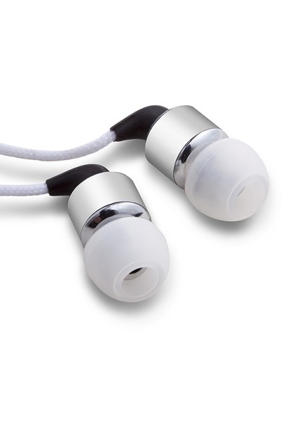 Max Metalik Earbuds Mikrofonlu Gümüş