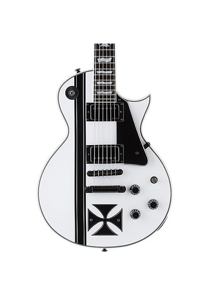 Ltd James Hetfield Iron Cross Snow White Signature Elektro Gitar