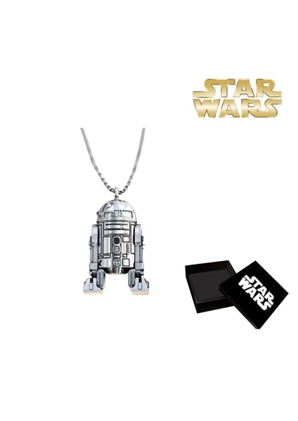 R2-D2 Silver Plated Necklace Kolye