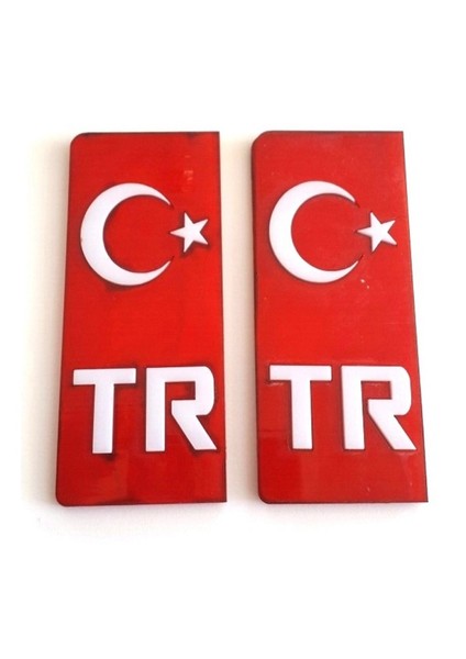 Plakalık Tr Parlak Pleksi 2 Li 10Cmx4Cm Takım