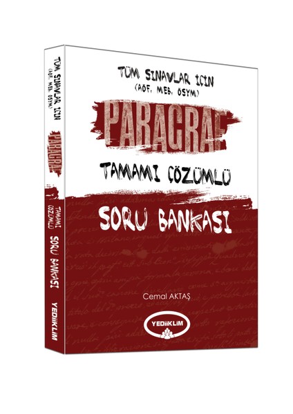 Yediiklim Yayınları Paragraf Tamamı Çözümlü Soru Bankası