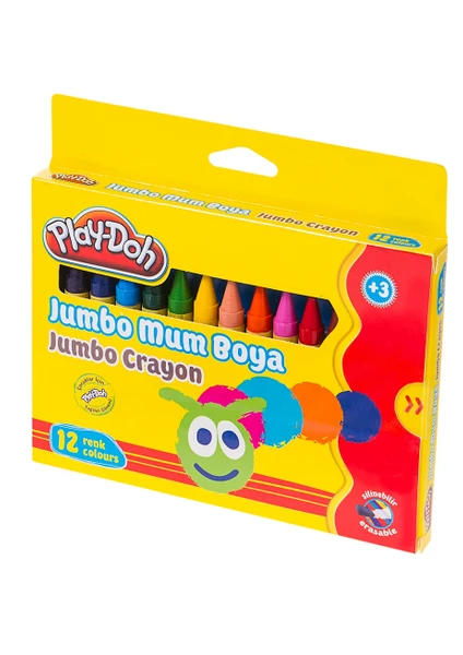 12 Renk Jumbo Crayon Karton Kutu 11mm