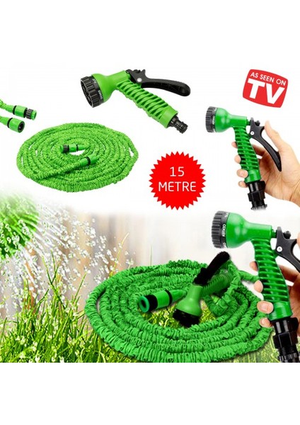 Uzayan Tabancalı Hortum 15 Metre