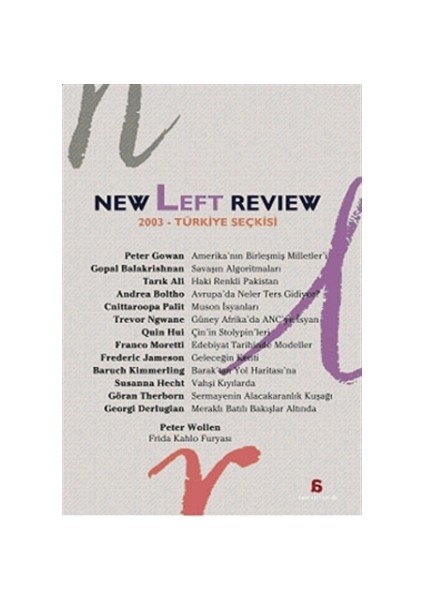 New Left Review 2003 Türkiye Seçkisi