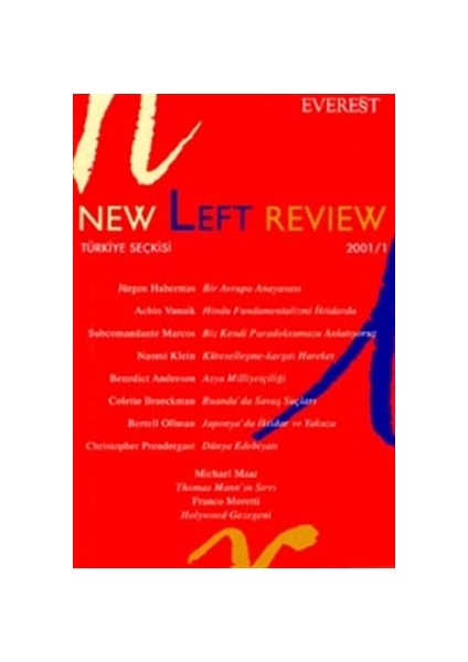 New Left Review 2001 / 1 - Türkiye Seçkisi