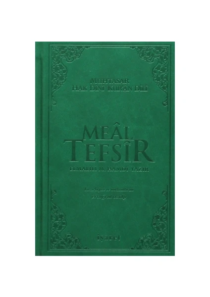 Meal Tefsir - Muhtasar Hak Dini Kur’an Dili (Yeşil Renk) - Elmalılı Muhammed Hamdi Yazır