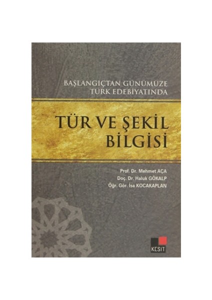 Başlangıçtan Günümüze Türk Edebiyatında Tür ve Şekil Bilgisi