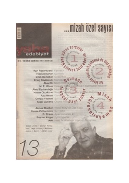 Yaba Edebiyat Dergisi Sayı: 13