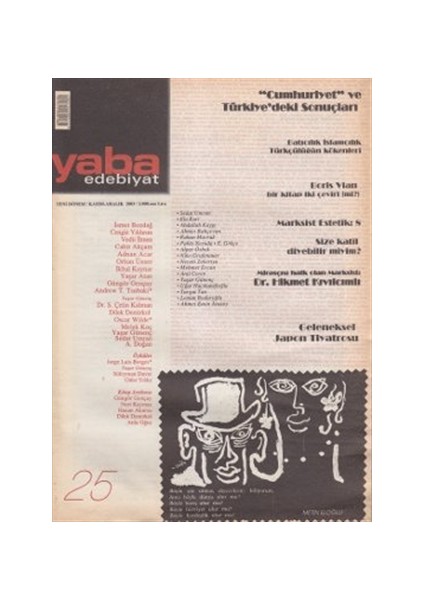 Yaba Edebiyat Dergisi Sayı: 25
