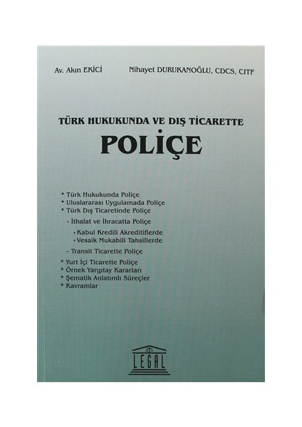 Türk Hukukunda ve Dış Ticarette Poliçe