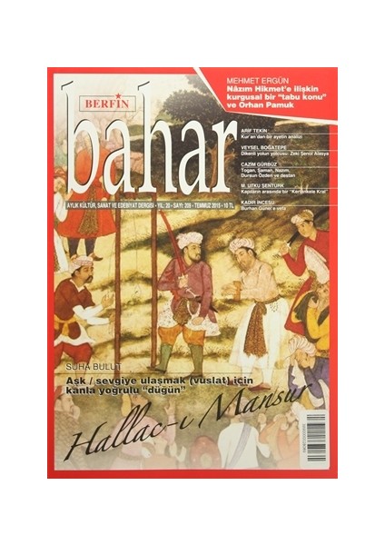 Aylık Kültür, Sanat ve Edebiyat Dergisi Sayı : 209