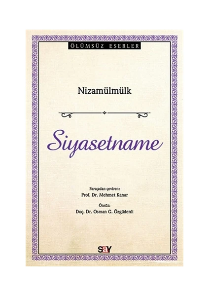 Siyasetname - Nizamülmülk