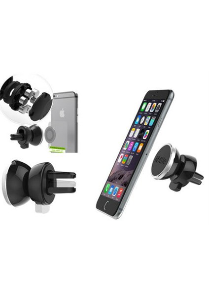 Mıknatıslı Sıkma Klipsli Araç Içi Telefon Tutucu