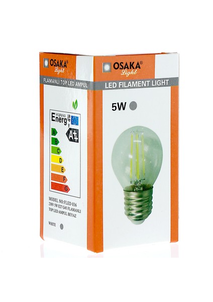 5w-50watt Led Flamanlı G45 Top Ampül E27 Beyaz