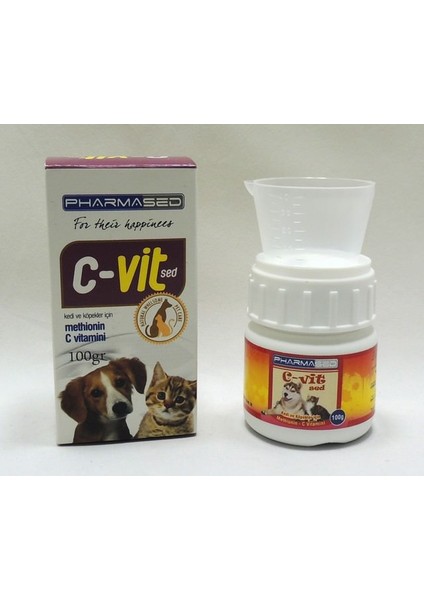 PharmaSed Maxisol C-Vitsed Kedi Ve Köpekler İçin Methion C Vitamini 100 Gr.