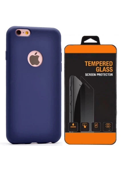 Exclusive Phone Case İphone 6 6S Plus Kılıf Mat Silikon +Tempered Glass