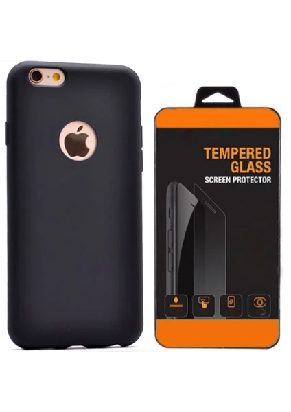 Exclusive Phone Case İphone 6 6S Kılıf Mat Silikon +Tempered Glass