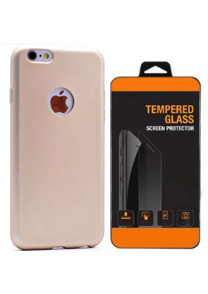 Exclusive Phone Case İphone 6 6S Kılıf Mat Silikon +Tempered Glass